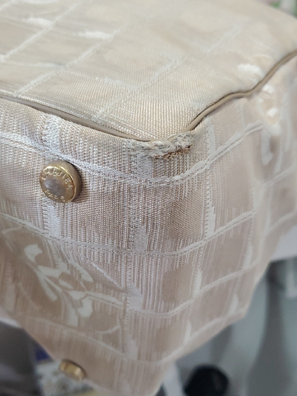 🇮🇹VINTAGE Chanel Travel Ligne Beige Large Tote - Picture 15 of 16